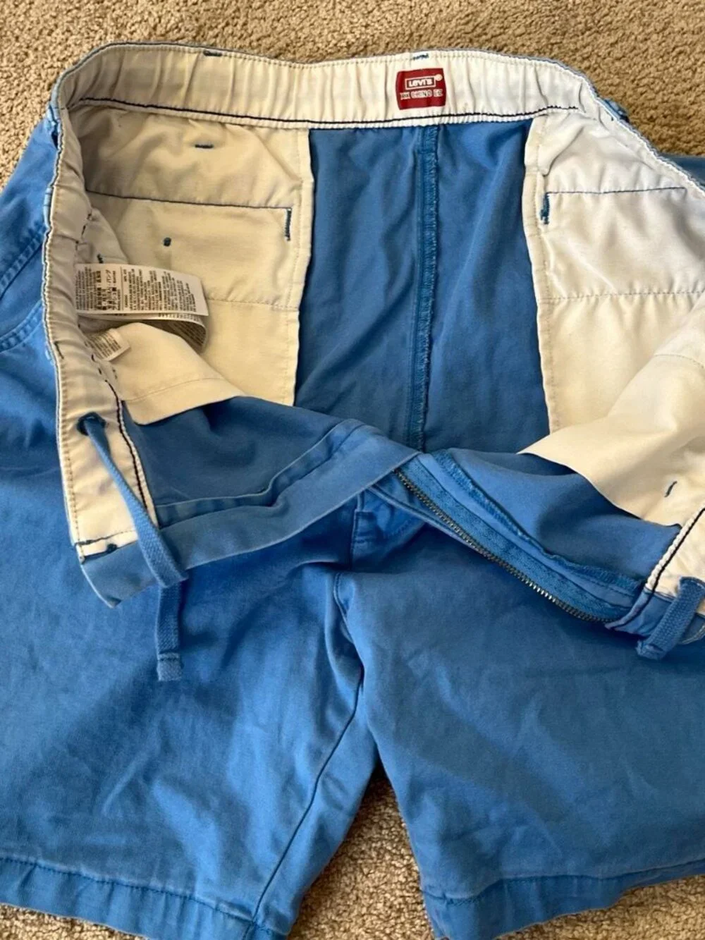 Levi’s XX Chino EZ Shorts Blue Elastic Waist